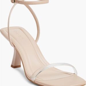Cream Minimalist Heels with Sculptural Design